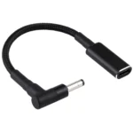 PD 100W 18.5-20V 4.0 x 1.35mm Elbow to USB-C / Type-C Adapter Nylon Braid Cable - Image 3