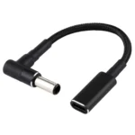 6.0 x 1.4mm Elbow to USB-C / Type-C Adapter Nylon Braid Cable - Image 2