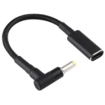 PD 100W 18.5-20V 4.8 x 1.7mm Elbow to USB-C / Type-C Adapter Nylon Braid Cable - Image 3