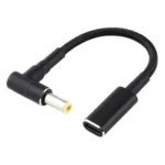 PD 100W 18.5-20V 5.5 x 2.5mm Elbow to USB-C / Type-C Adapter Nylon Braid Cable - Image 2