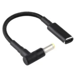 PD 100W 18.5-20V 5.5 x 2.5mm Elbow to USB-C / Type-C Adapter Nylon Braid Cable - Image 3
