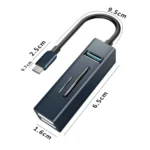 15102 5 in 1 USB-C / Type-C to USB3.0 + SD / TF Card Reader HUB Adapter - Image 2