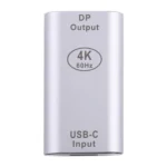 Type-C / USB-C Female to Big DP Female Aluminium Alloy Adapter - Image 3