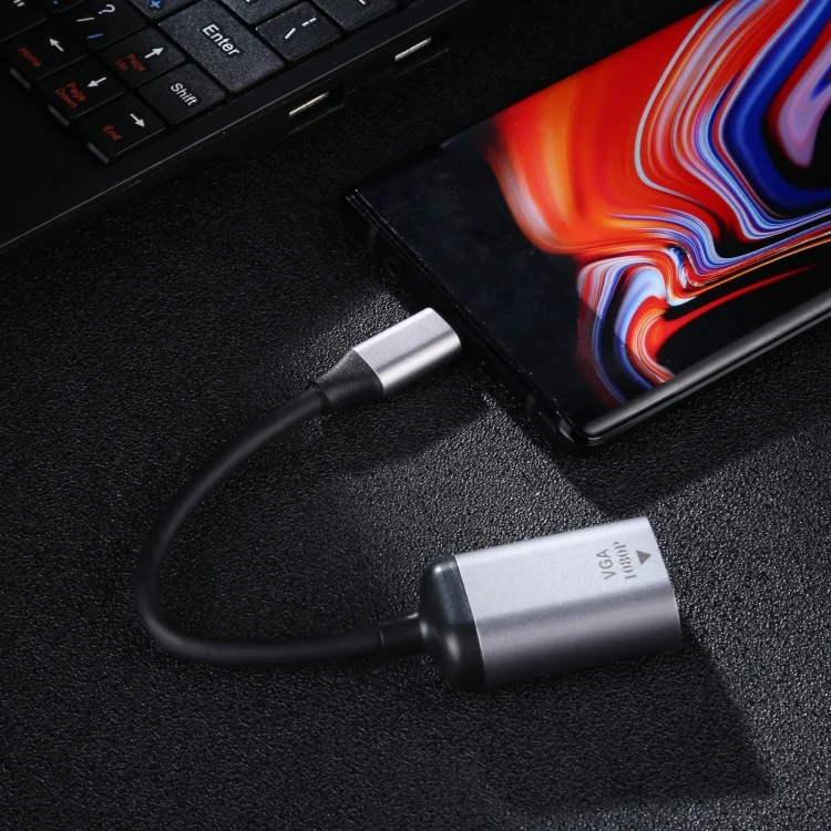 PC1216_5.webp 1080P VGA Female to Type-C / USB-C Male Connecting Adapter Cable - Image 6