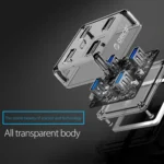 ORICO MH4U-30 USB 3.0 Transparent Desktop HUB with 30cm Micro USB Cable - Image 7