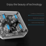 ORICO MH4U-30 USB 3.0 Transparent Desktop HUB with 30cm Micro USB Cable - Image 8