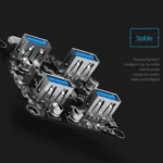 ORICO MH4U-30 USB 3.0 Transparent Desktop HUB with 30cm Micro USB Cable - Image 9