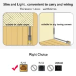 15m CAT7 10 Gigabit Ethernet Ultra Flat Patch Cable for Modem Router LAN Network - Built with Shielded RJ45 Connectors - Image 4
