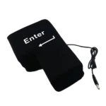 Big Enter Button USB Computer Desktop Pillow Creative Vent Enter Key Hand Pillow(Black) - Image 2