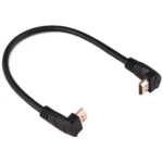 30cm 4K*2K HDMI 2.0 Version High Speed 270 Degree Right Angle HDMI Male to 270 Degree Right Angle HDMI Male Cable with Ethernet