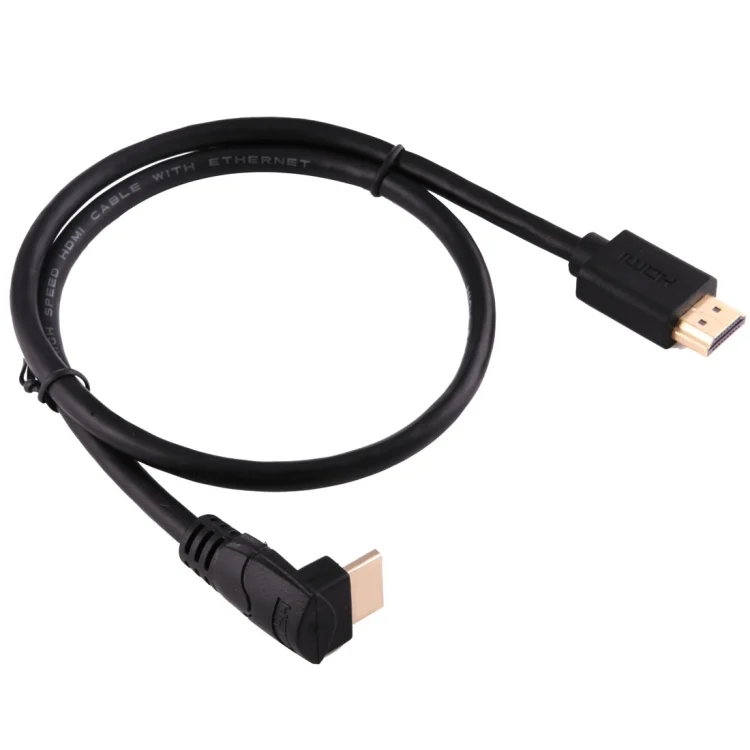 PC1256_2.webp 60cm 4K*2K HDMI 2.0 Version High Speed HDMI Cable with Ethernet Right Angle 90 Degree - Image 3
