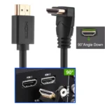 60cm 4K*2K HDMI 2.0 Version High Speed HDMI Cable with Ethernet Right Angle 90 Degree - Image 4