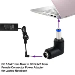 DC 5521 Male  to DC  5521 Female Connector Power Adapter for Laptop Notebook, 90 Degree Right Angle Elbow - Image 6