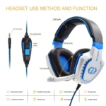 SADES AH-28 3.5mm Plug Wire-controlled Noise Reduction E-sports Gaming Headset with Retractable Microphone, Cable Length: 2m - Image 4