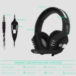 SADES AH-38 3.5mm Plug Wire-controlled E-sports Gaming Headset with Retractable Microphone, Cable Length: 2m - Image 4