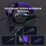 SADES MH601 3.5mm Plug Wire-controlled Noise Reduction E-sports Gaming Headset with Retractable Microphone, Cable Length: 2.2m - Image 3