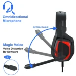 SADES MH602 3.5mm Plug Wire-controlled E-sports Gaming Headset with Retractable Microphone, Cable Length: 2.2m - Image 4