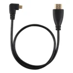 50cm 4K HDMI Male to Micro HDMI Left Angled Male Gold-plated Connector Adapter Cable - Image 3