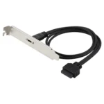 50cm USB-C / Type-C Female to USB 3.0 Motherboard 20 Pin Female Panel Expansion Bracket Mount Cable - Image 2