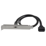 50cm USB-C / Type-C Female to USB 3.0 Motherboard 20 Pin Female Panel Expansion Bracket Mount Cable - Image 3
