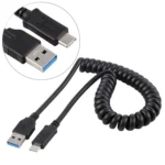 1.5m High Speed USB 3.0 Male to USB-C / Type-C Male Retractable Spring Extension Cable
