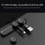 Baseus USB Cable Clip Desk Tidy Organiser Wire Lead Holder with Adhesive Backed - Image 9