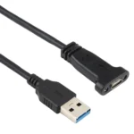 USB-C / Type-C Female to USB 3.0 Male Computer Expansion Chassis Cable with Baffle - Image 4