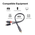 3686MFF-03 RCA Male to Dual RCA Female Audio Adapter Cable - Image 4