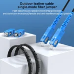 Triple Steel Wire Long Range Outdoor Fiber Optic Drop Cable Patch Jumper with SC Connector, Cable Length: 300m - Image 3