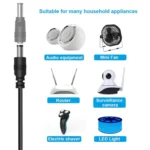 12 in 1 DC Power Cord USB Multi-Function Interchange Plug USB Charging Cable(Black) - Image 5