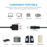 12 in 1 DC Power Cord USB Multi-Function Interchange Plug USB Charging Cable(Black) - Image 6