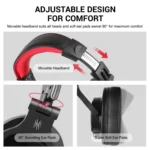 OneOdio A71D Head-mounted Noise Reduction Wired Headphone with Microphone - Image 3