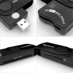 ROCKETEK CR310 USB 2.0 + TF Card + SD Card + SIM Card + Smart Card Multi-function Card Reader - Image 6