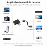 8K Mini DisplayPort Female to Male Elbow Adapter - Image 5