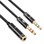 3.5mm Female to 2 x 3.5mm Male Adapter Cable - Image 4