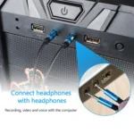 3.5mm Female to 2 x 3.5mm Male Adapter Cable - Image 3