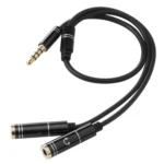 2 x 3.5mm Female to 3.5mm Male Adapter Cable - Image 3