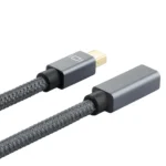 OD6.5mm Mini DP Male to Female DisplayPort Cable - Image 3