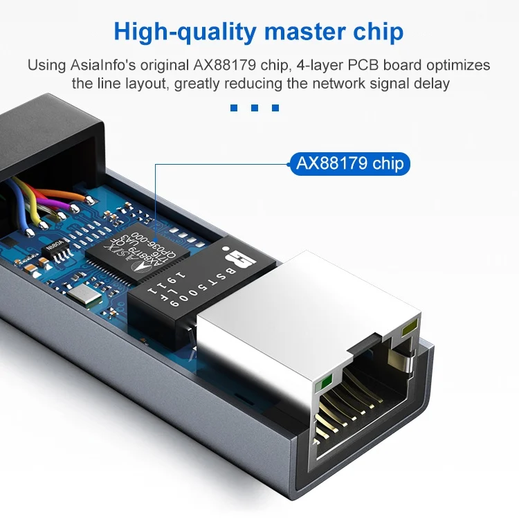 PC16613_4.webp USB 3.0 AM to RJ45 Gigabit Adapter Cable, Length: 20cm - Image 5