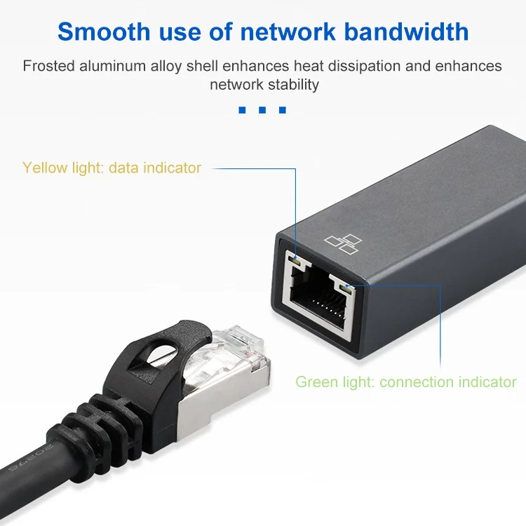 PC16613_5.webp USB 3.0 AM to RJ45 Gigabit Adapter Cable, Length: 20cm - Image 6