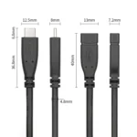 USB 3.1 Type-C / USB-C Male to Type-C / USB-C Female Gen2 Adapter Cable, Length: 20cm - Image 5