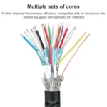 OD6.5mm DP Male to Male DisplayPort Cable, Length: 2m - Image 5