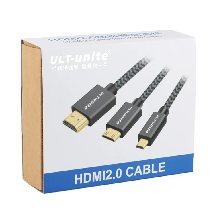 PC1674_B3.webp ULT-unite Gold-plated Head HDMI 2.0 Male to Male Nylon Braided Cable, Cable Length: 1.2m - Image 4