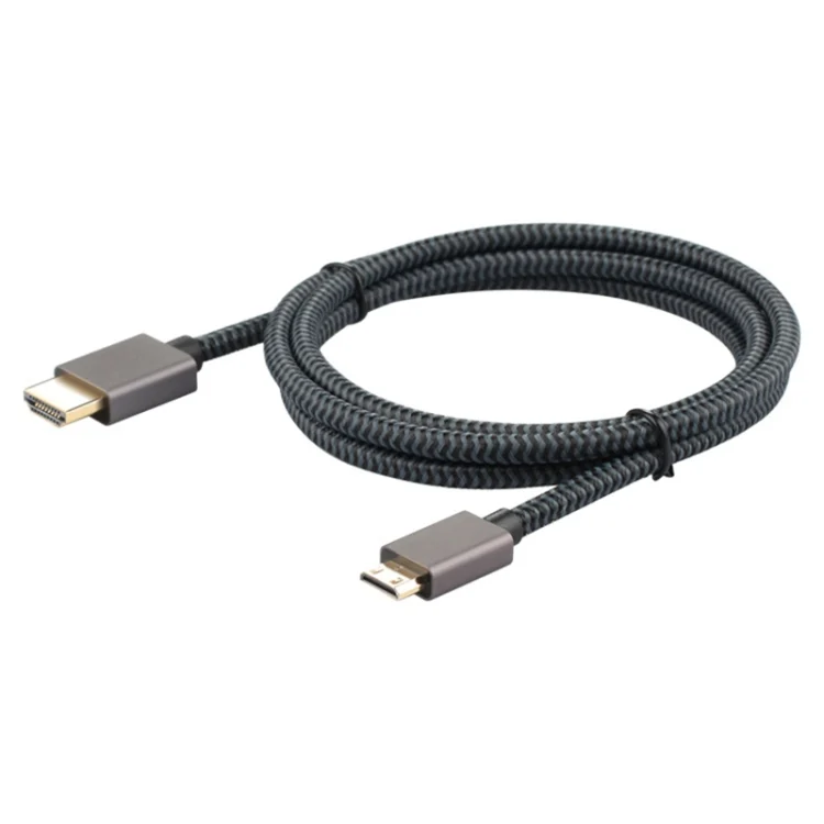 PC1677B_2.webp ULT-unite Gold-plated Head HDMI 2.0 Male to Mini HDMI Male Nylon Braided Cable, Cable Length: 1.2m - Image 5