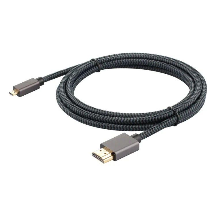 PC1698B_2.webp ULT-unite Gold-plated Head HDMI Male to Micro HDMI Male Nylon Braided Cable, Cable Length: 1.2m - Image 6