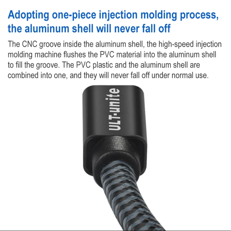 PC1699_B1.webp ULT-unite Gold-plated Head HDMI Male to Micro HDMI Male Nylon Braided Cable, Cable Length: 2m - Image 2