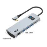 Z261 12 in 1 Elbow USB-C/Type-C to USB MST Smart Docking Station HUB Adapter - Image 2