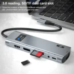 Z261 12 in 1 Elbow USB-C/Type-C to USB MST Smart Docking Station HUB Adapter - Image 11