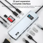 Z261 12 in 1 Elbow USB-C/Type-C to USB MST Smart Docking Station HUB Adapter - Image 4
