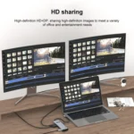 Z261 12 in 1 Elbow USB-C/Type-C to USB MST Smart Docking Station HUB Adapter - Image 7